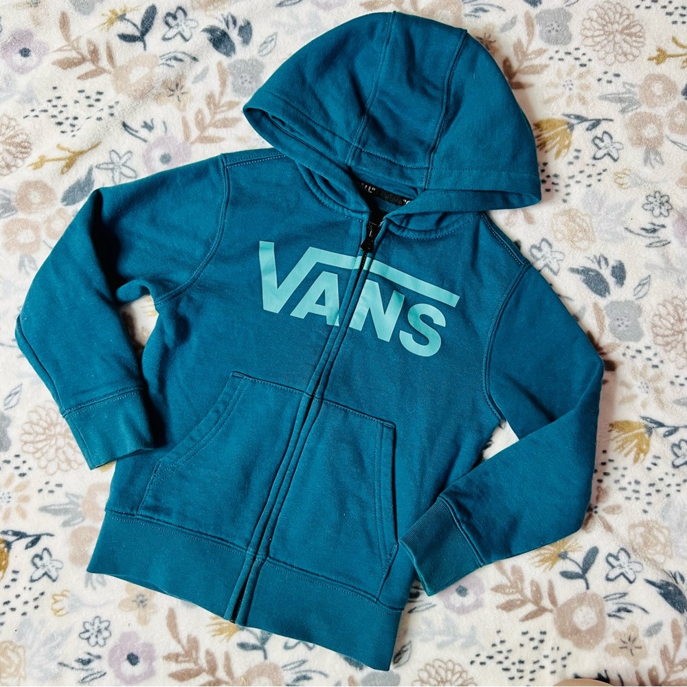 Teal Vans Zip Up Hoodie